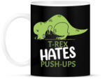 printfashion A t-rex utálja a fekvőtámaszt - Bögre - Fekete (11678191)