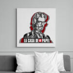 printfashion La casa de Papel - poster style - Vászonkép - Fehér (6635894)