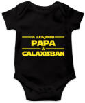 printfashion A legjobb papa a galaxisban - Baba Body - Fekete (16511408)