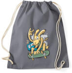 printfashion Deszkás nyúl - Sportzsák, Tornazsák - Grafitszürke (18872)