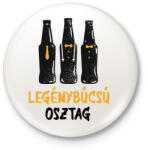 printfashion Legénybúcsú - Kitűző, hűtőmágnes - Fehér (4884101)