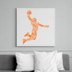 printfashion Kosaras ugrás - Vászonkép - Fehér (13192241)