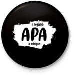 printfashion A legjobb apa a világon - Apák napja - Kitűző, hűtőmágnes - Fekete (7128478)
