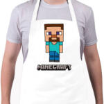 printfashion Minecraft - Steve - Kötény - Fehér (4910730)