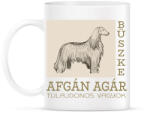 printfashion Büszke tulajdonos - Afgán agár - Bögre - Fehér (6303480)