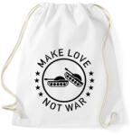printfashion Make love, not war - Sportzsák, Tornazsák - Fehér (1191969)