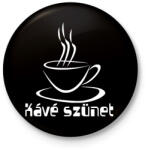 printfashion kávé szünet - Kitűző, hűtőmágnes - Fekete (9287245)