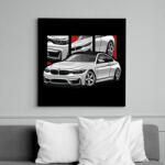 printfashion BMW illusztráció - Vászonkép - Fekete (14784250)