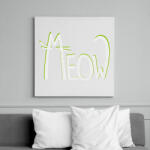 printfashion Cica betűk - Meow - Vászonkép - Fehér (6634530)
