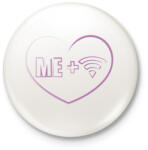 printfashion Én + Wifi - Kitűző, hűtőmágnes - Fehér (3074987)