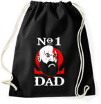 printfashion Number One Dad - Sportzsák, Tornazsák - Fekete (1675408)