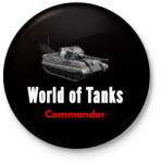 printfashion world of tanks commander - Kitűző, hűtőmágnes - Fekete (3097506)