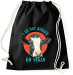 printfashion Go vegan - Sportzsák, Tornazsák - Fekete (8149206)