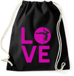 printfashion Rúdtánc love - Sportzsák, Tornazsák - Fekete (1231183)