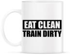 printfashion EAT CLEAN TRAIN DIRTY - Bögre - Fehér (789907)