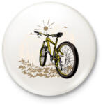 printfashion Biciklizés - Kitűző, hűtőmágnes - Fehér (12757989)