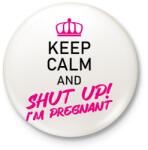 printfashion I'm pregnant - Kitűző, hűtőmágnes - Fehér (13724743)