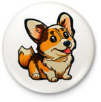 printfashion Kutya - Kitűző, hűtőmágnes - Fehér (13803695)