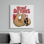 printfashion Lemerülve - lajhár - Vászonkép - Fehér (6934343)