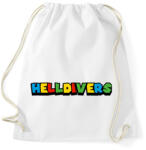 printfashion Helldivers - Sportzsák, Tornazsák - Fehér (15991365)