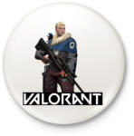 printfashion Valorant Sova - Kitűző, hűtőmágnes - Fehér (3088559)