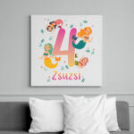 printfashion Sellős szülinap - névvel, számmal - Vászonkép - Fehér (13858121)