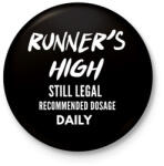 printfashion RUNNER'S2 - Kitűző, hűtőmágnes - Fekete (3099243)