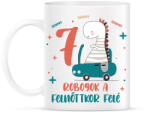 printfashion Brumm, brumm, robogok - Számmal - Bögre - Fehér (7947536)