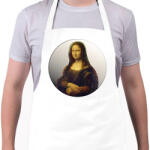 printfashion Mona Lisa - Vonalas - Kötény - Fehér (7297616)