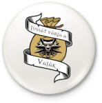 printfashion Jussát várja a Vaják - Witcher - Kitűző, hűtőmágnes - Fehér (3089347)