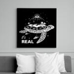 printfashion Lapos-föld hívő - Vászonkép - Fekete (13211256)