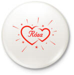 printfashion Róza - Kitűző, hűtőmágnes - Fehér (14697304)