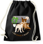 printfashion I Do What I want! - Azt csinálok, amit akarok! - Vicces kutyás póló minta - Sportzsák, Tornazsák - Fekete (12011443)