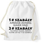 printfashion Apa szabályai - Sportzsák, Tornazsák - Fehér (2589348)