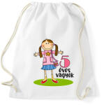 printfashion 5 éves vagyok" kislányoknak - Sportzsák, Tornazsák - Fehér (13460869)