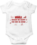 printfashion Work makes me happy - Baba Body - Fehér (7446055)