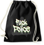 printfashion F*ck police - Sportzsák, Tornazsák - Fekete (7515771)