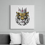 printfashion Tigris - Vászonkép - Fehér (6629294)