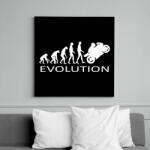 printfashion Motoros evolúció - Vászonkép - Fekete (6645135)