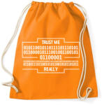 printfashion Trust me. . . - Sportzsák, Tornazsák - Narancssárga (459247)