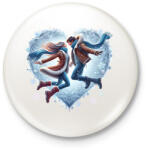 printfashion Téli szerelem - Kitűző, hűtőmágnes - Fehér (15511349)