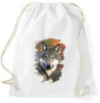 printfashion wolf - Sportzsák, Tornazsák - Fehér (1260531)