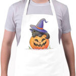 printfashion Halloween cica - Kötény - Fehér (16629368)