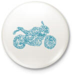printfashion kékmotor - Kitűző, hűtőmágnes - Fehér (3090242)
