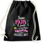 printfashion Születésnap 1978 Június - Napfény egy kis hurrikánnal! - Sportzsák, Tornazsák - Fekete (1168221)