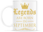 printfashion A legendák szeptemberben születnek - Bögre - Fehér (789432)