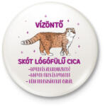 printfashion Vízöntő - Skót lógófülű cica - Kitűző, hűtőmágnes - Fehér (13339903)