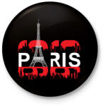 printfashion párizs - Kitűző, hűtőmágnes - Fekete (14556016)
