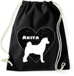 printfashion Akita - Sportzsák, Tornazsák - Fekete (2369150)