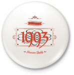 printfashion since-1993-red-black - Kitűző, hűtőmágnes - Fehér (3076539)